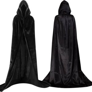 Manteau de Sorcier en Velours Noir